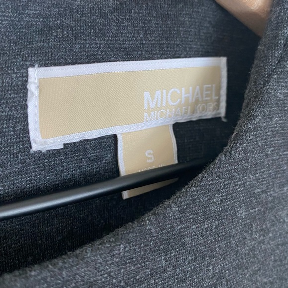 michael michael kors charcoal tailored dress with gold zipper detail - Picture 5 of 5